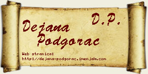 Dejana Podgorac vizit kartica